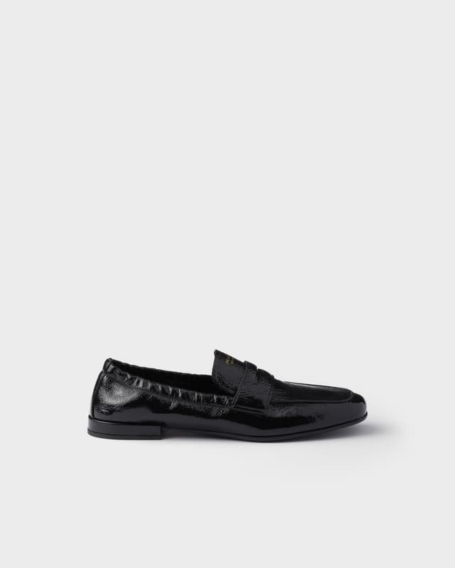 Prada Shuffle patent leather loafers
