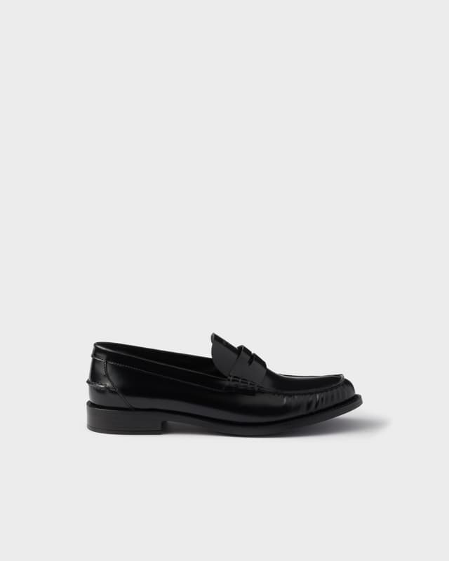 Prada Brushed leather loafers