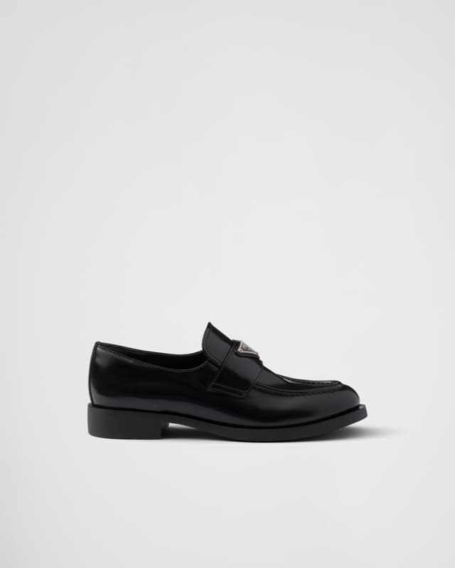 Prada Brushed leather loafers