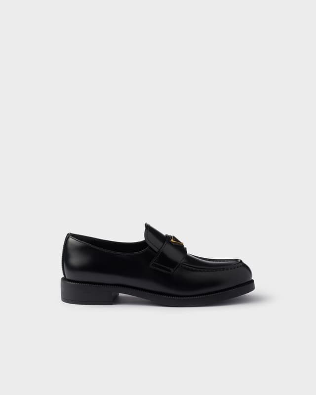Prada Brushed leather loafers