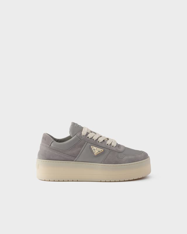 Prada Downtown Bold Re-Nylon and suede sneakers