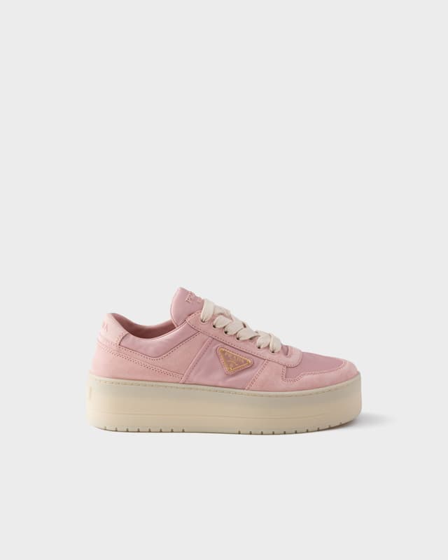 Prada Downtown Bold Re-Nylon and suede sneakers