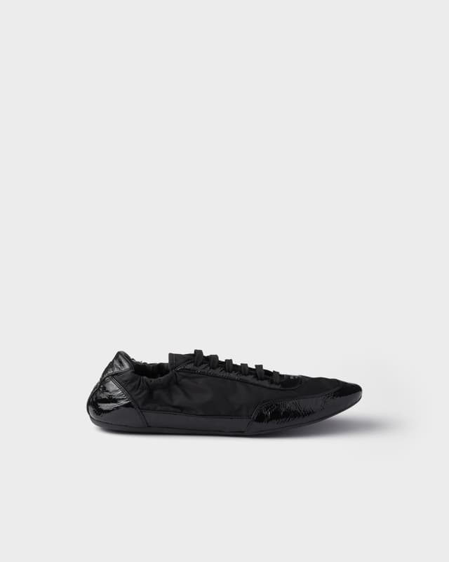 Prada Collapse Re-Nylon and leather sneakers