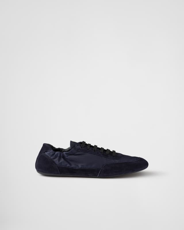 Prada Collapse Re-Nylon and suede sneakers