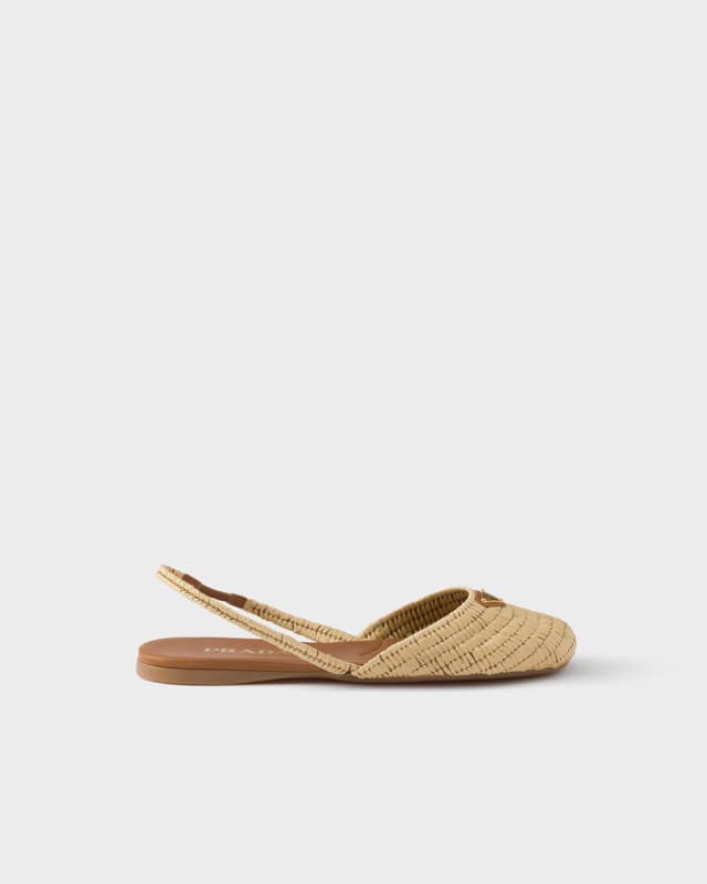 Prada Crochet slingback ballerinas