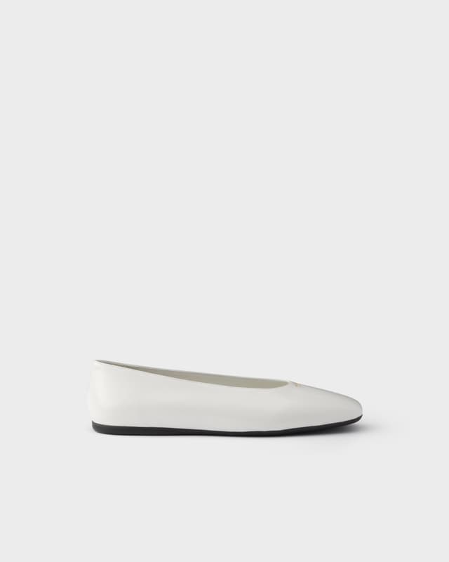 Prada Brushed leather ballerinas