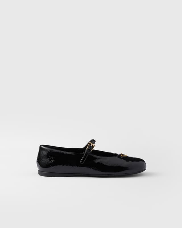 Prada Naplak patent leather ballerinas