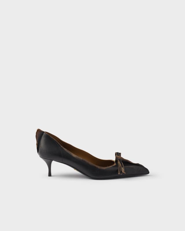 Prada Antiqued leather pumps