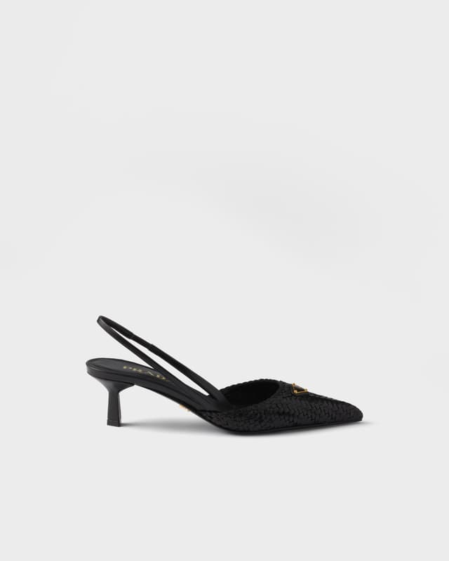Prada Leather slingback pumps