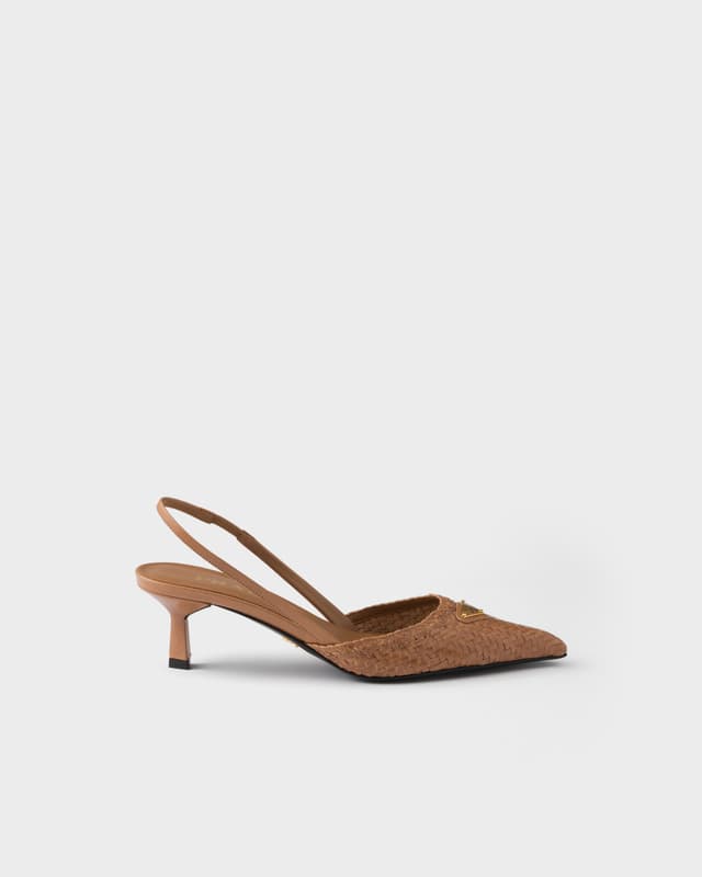 Prada Leather slingback pumps