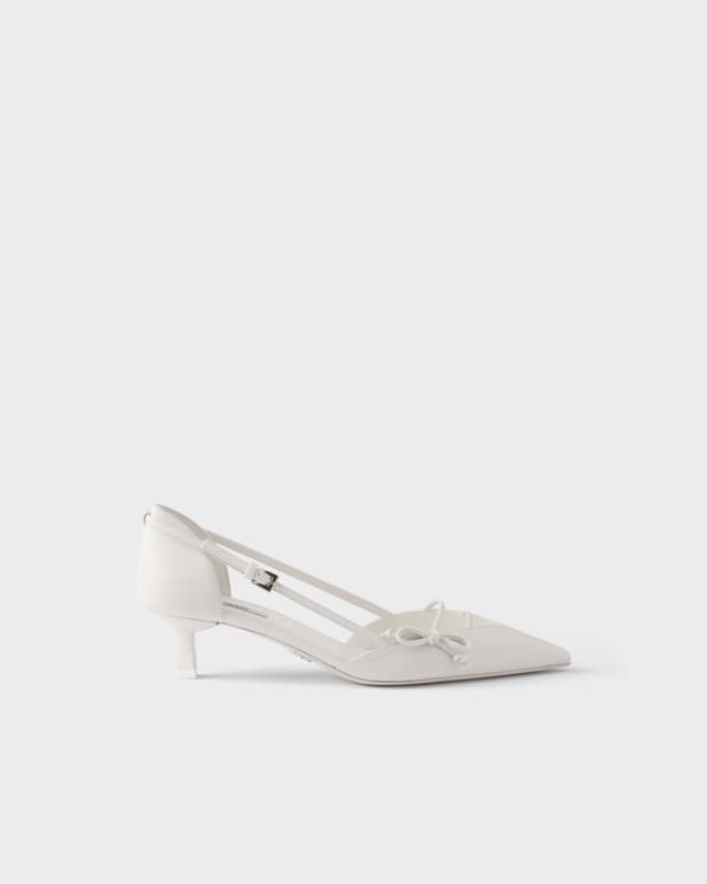 Prada Open-side leather pumps