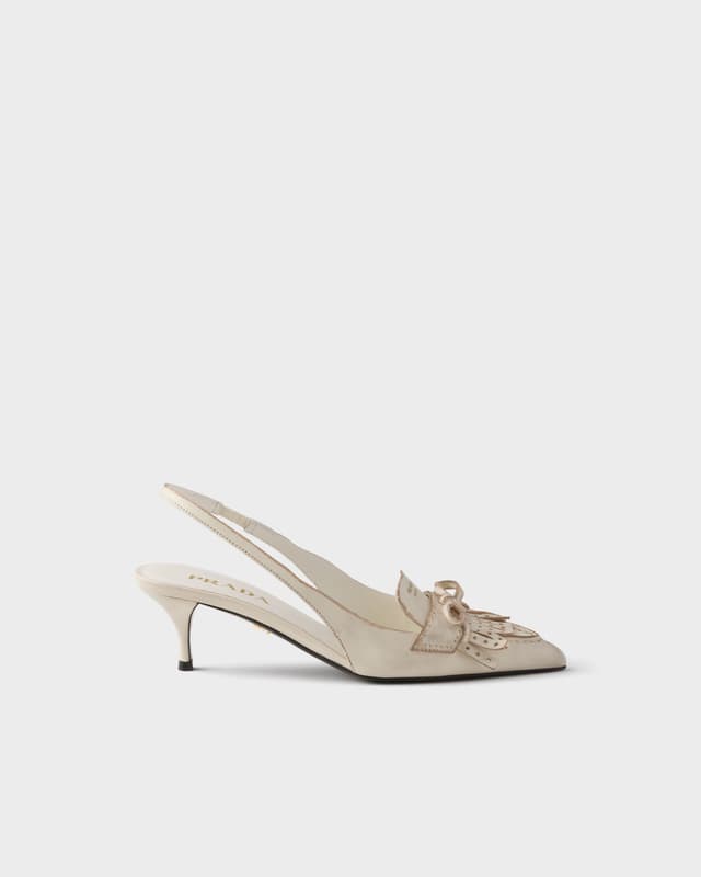 Prada Leather slingback pumps