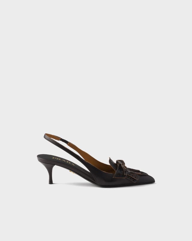 Prada Leather slingback pumps