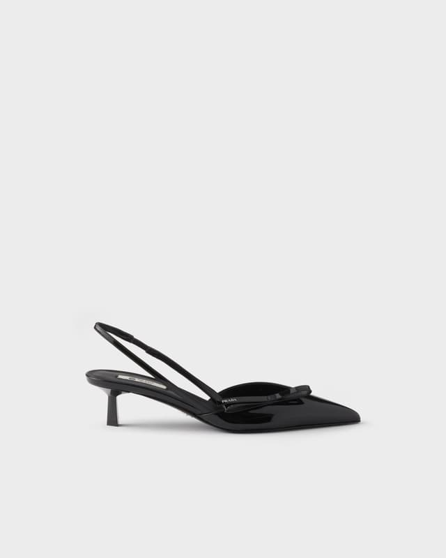 Prada Patent leather slingback pumps