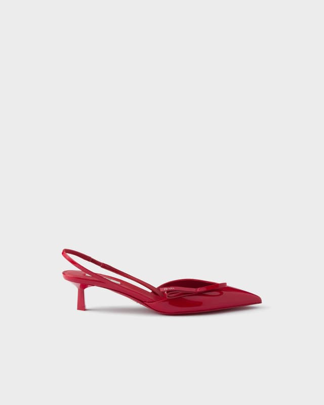 Prada Patent leather slingback pumps
