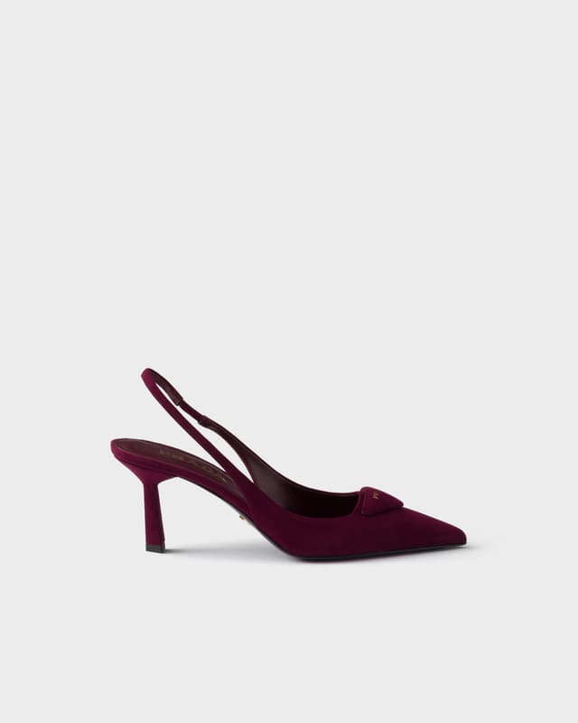 Prada Suede slingback pumps
