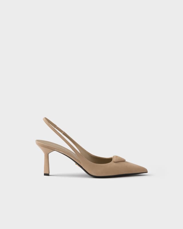 Prada Suede slingback pumps