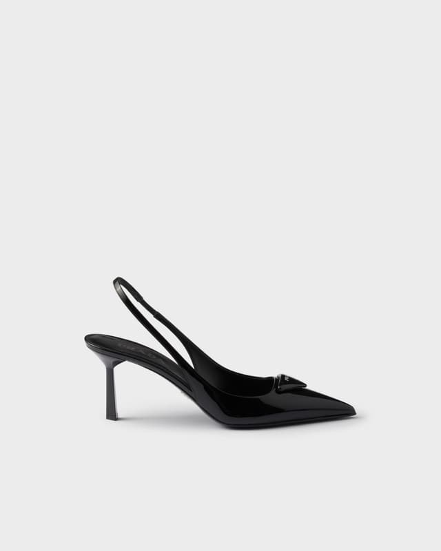 Prada Patent leather slingback pumps