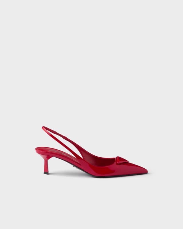 Prada Patent leather slingback pumps