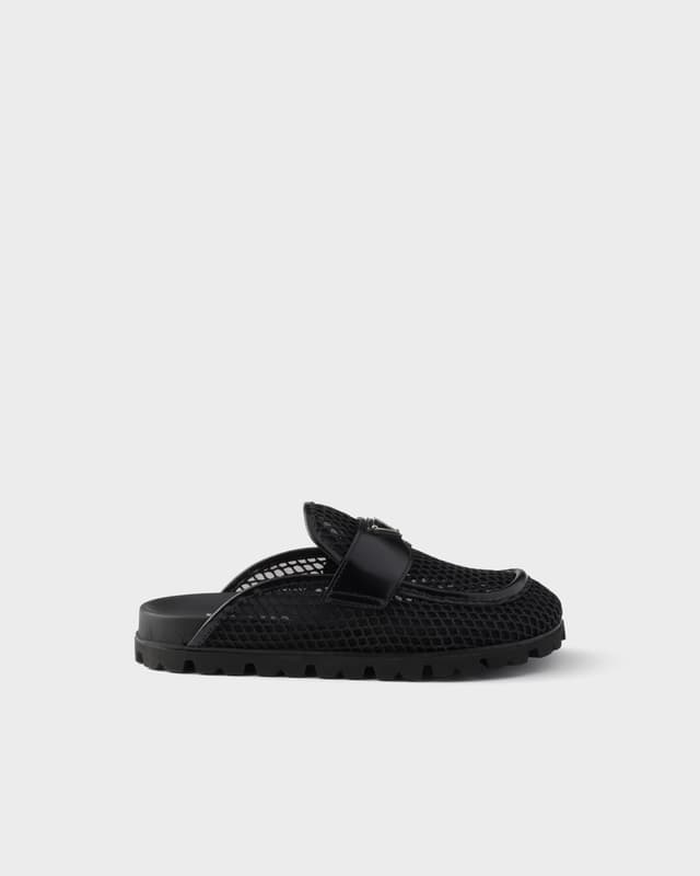 Prada Mesh fabric mules