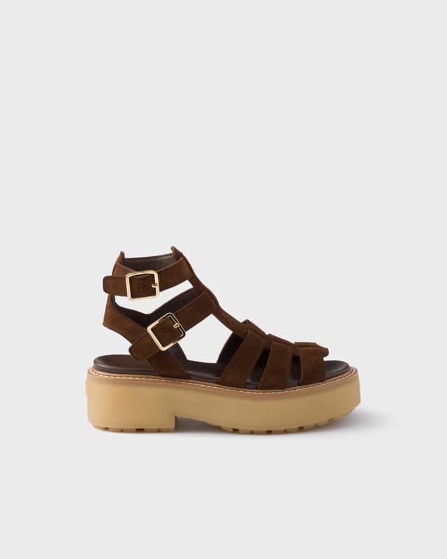Prada Suede gladiator sandals