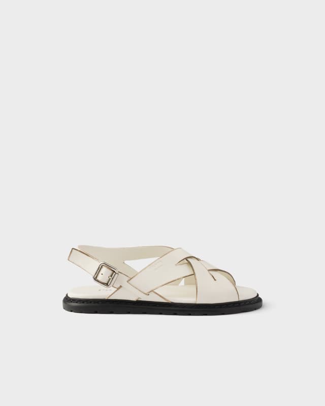 Prada Antiqued leather sandals