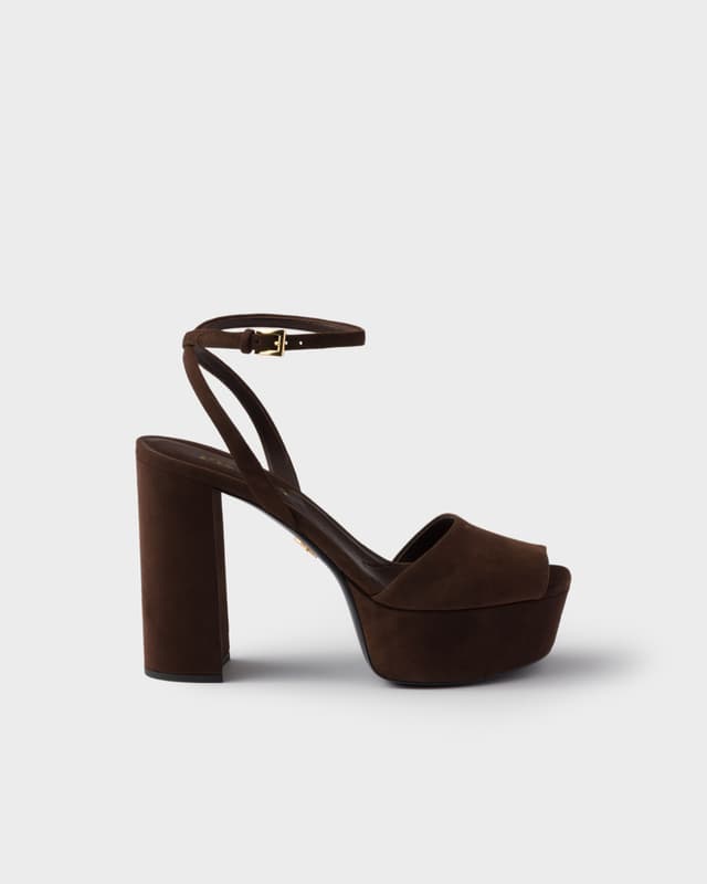 Prada Suede platform sandals