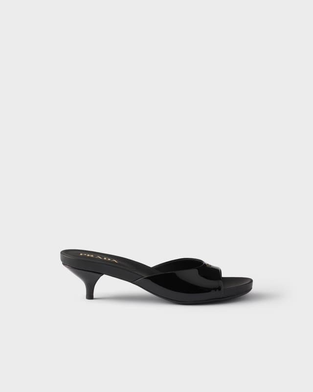 Prada Patent leather kitten heel sandals