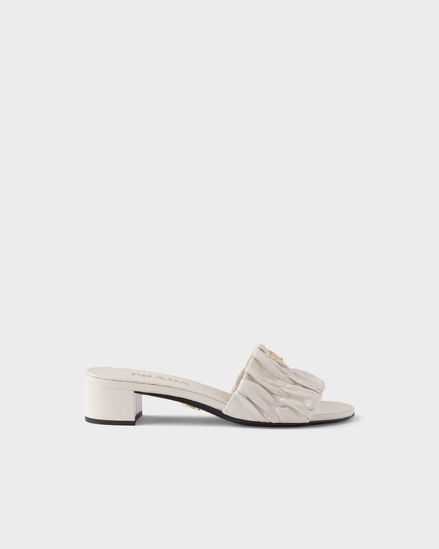 Prada Matelassé nappa leather slides