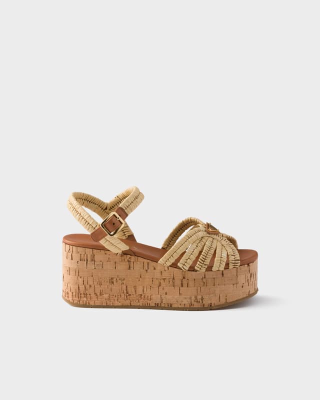 Prada Crochet platform sandals