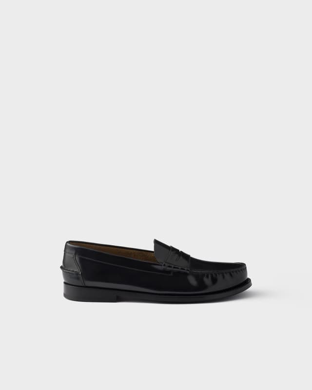 Prada Brushed leather loafers