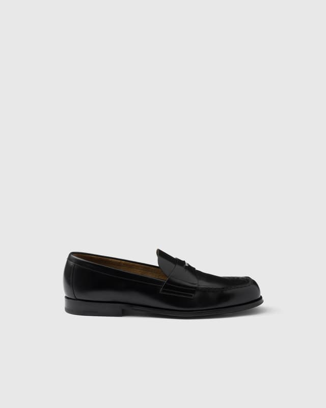Prada Brushed leather loafers