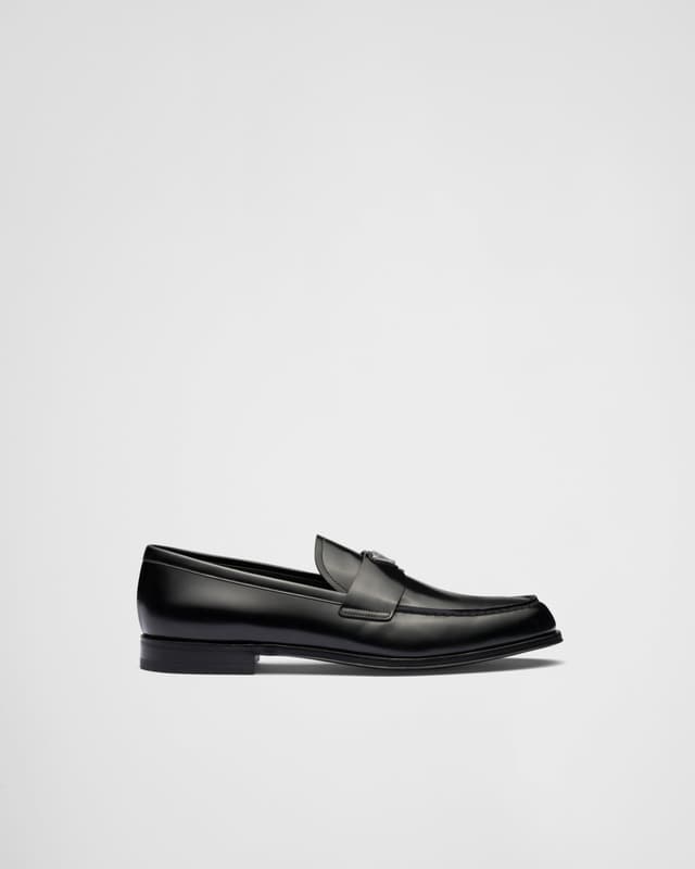 Prada Brushed leather loafers