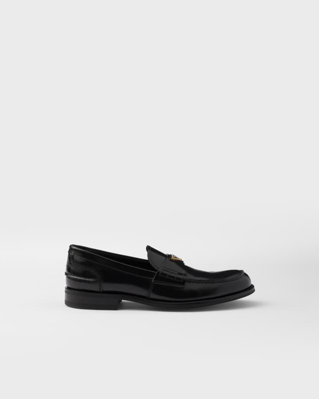 Prada Brushed leather loafers