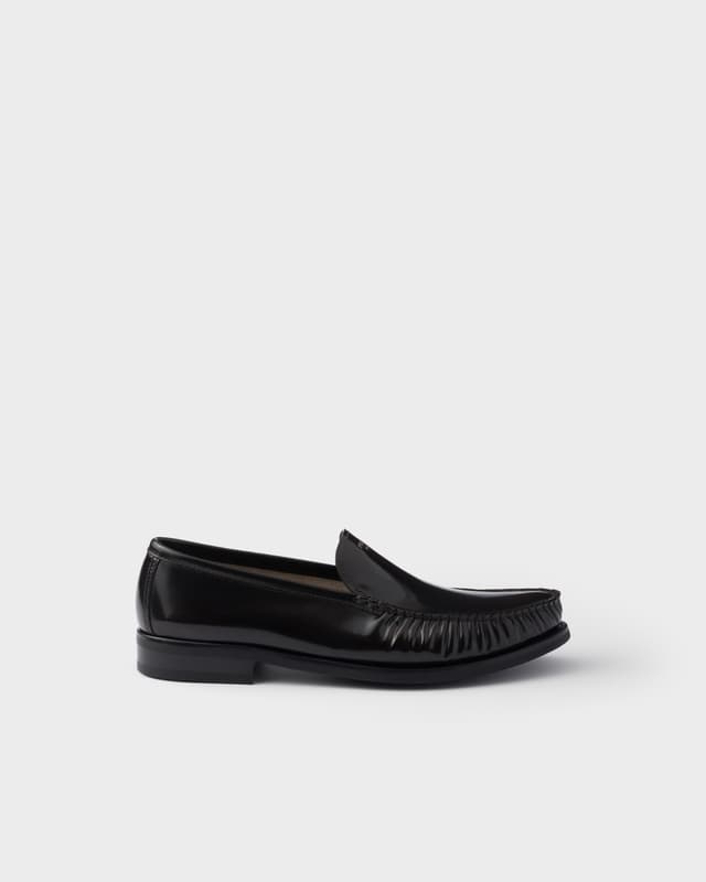 Prada Brushed leather loafers