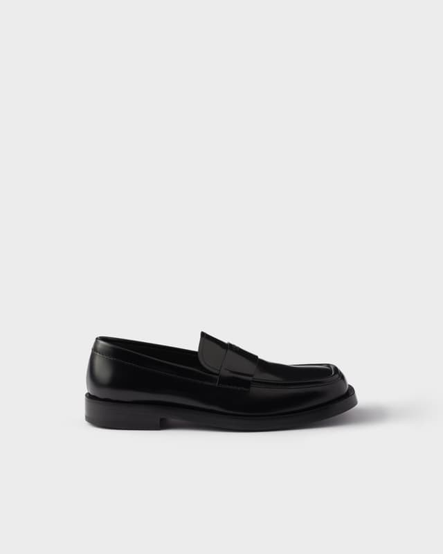 Prada Brushed leather loafers