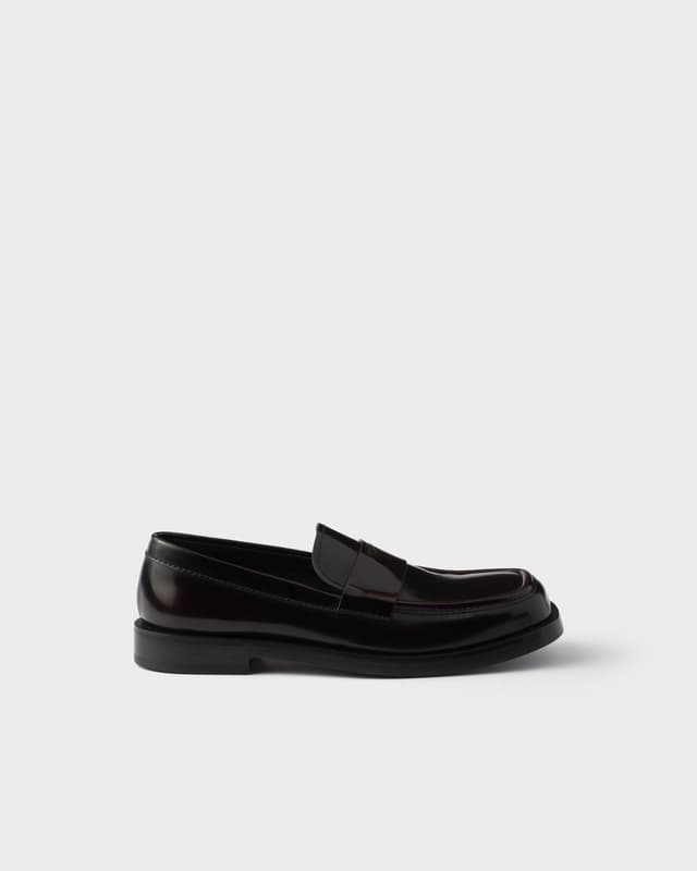 Prada Brushed leather loafers