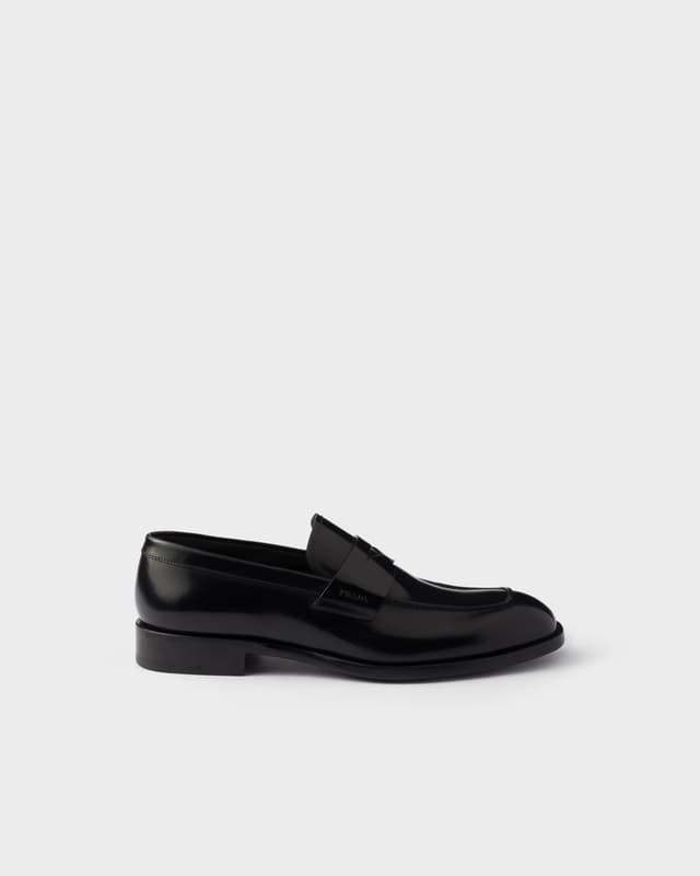 Prada Brushed leather loafers