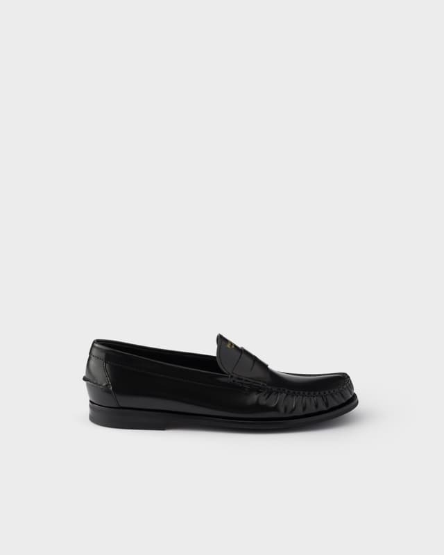 Prada Brushed leather loafers