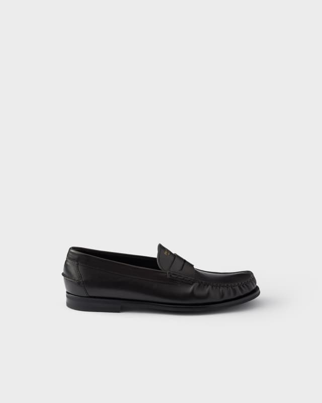 Prada Antiqued leather loafers