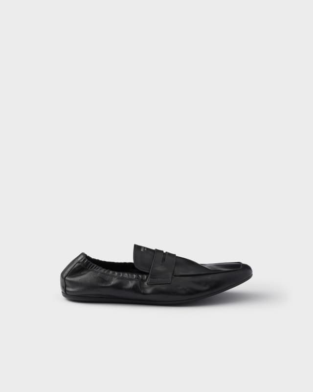 Prada Shuffle antiqued leather loafers