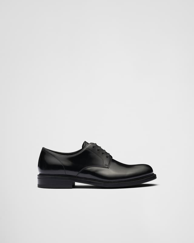 Prada Brushed leather lace-up shoes