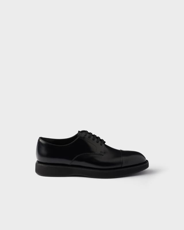 Prada Brushed leather lace-up shoes