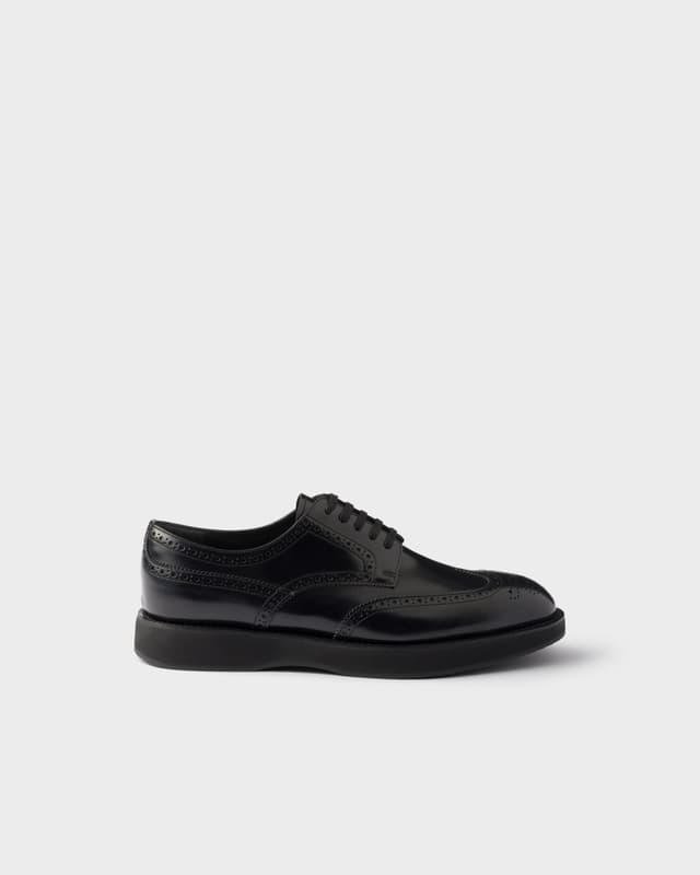 Prada Brushed leather laced brogue shoes