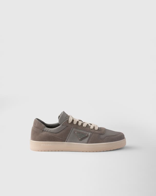 Prada Downtown Re-Nylon and suede sneakers