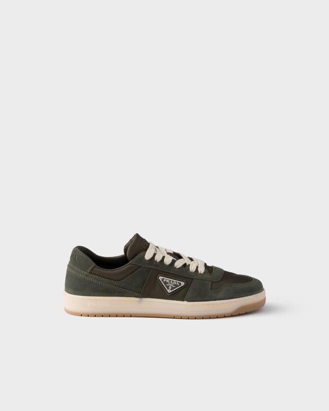 Prada Downtown Re-Nylon and suede sneakers
