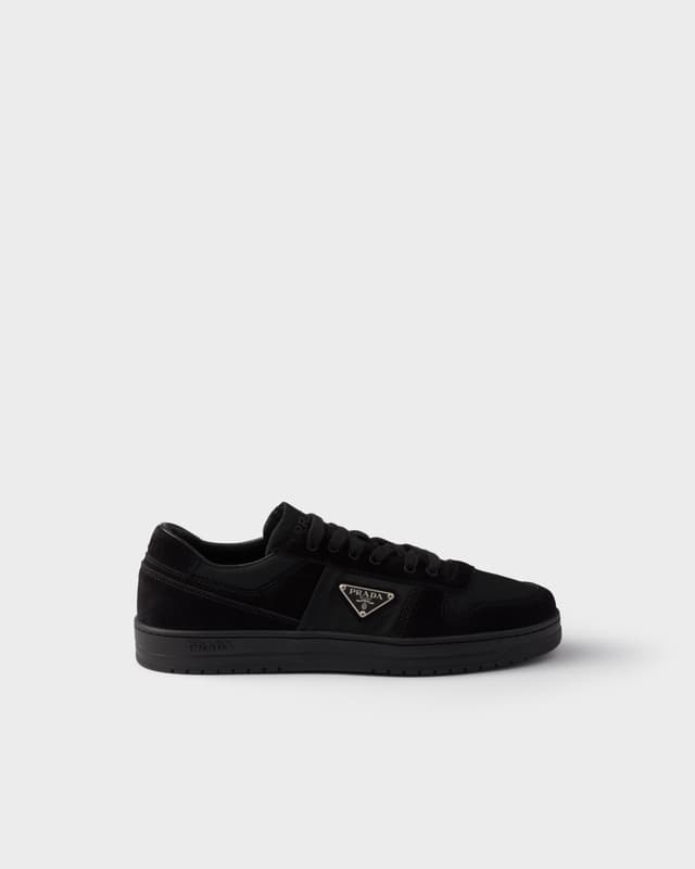 Prada Downtown Re-Nylon and suede sneakers