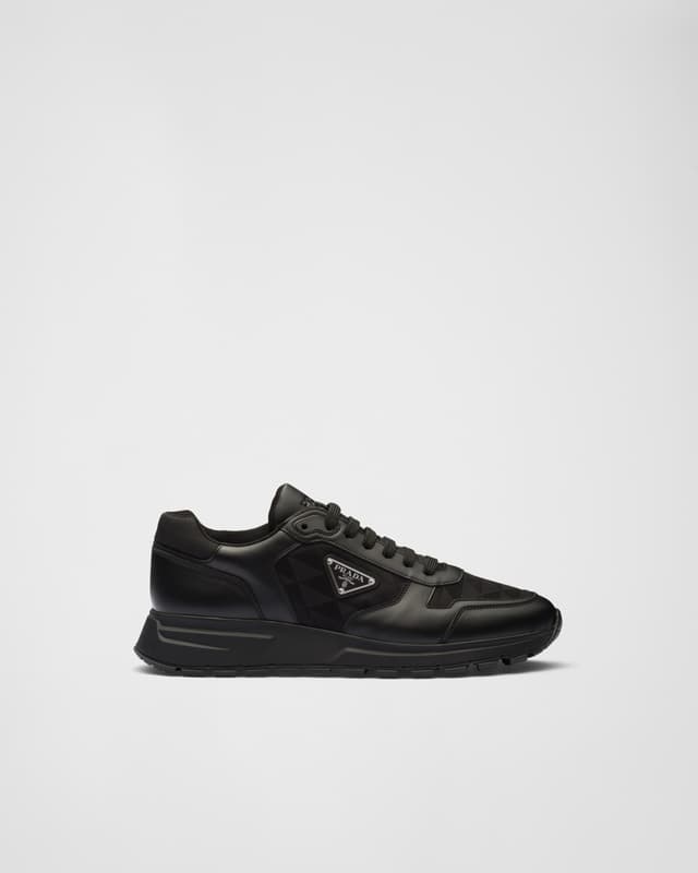 Prada Leather and Re-Nylon high-top sneakers