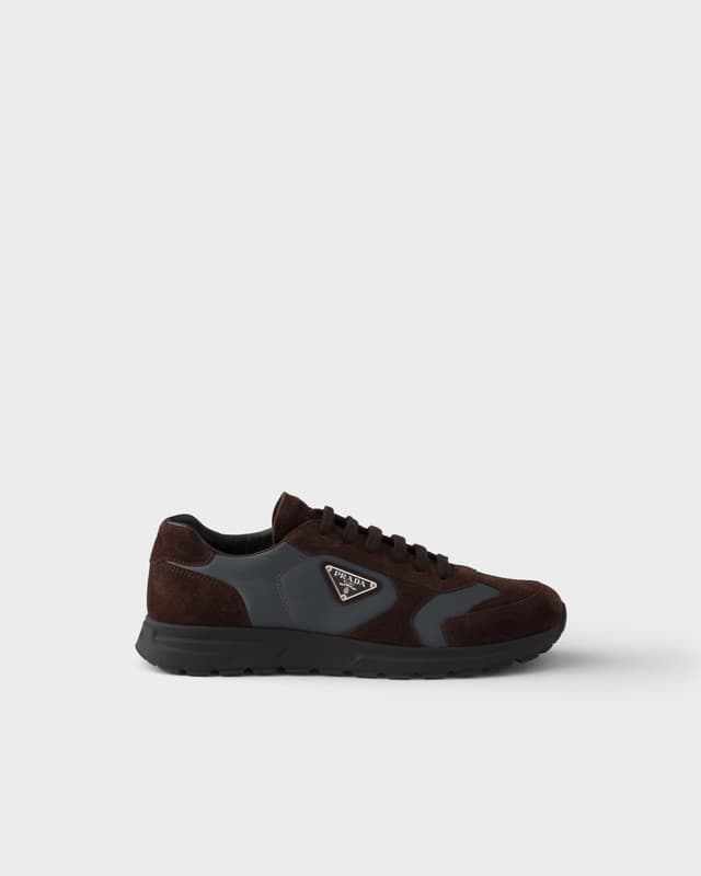 Prada Prax suede and Re-Nylon sneakers
