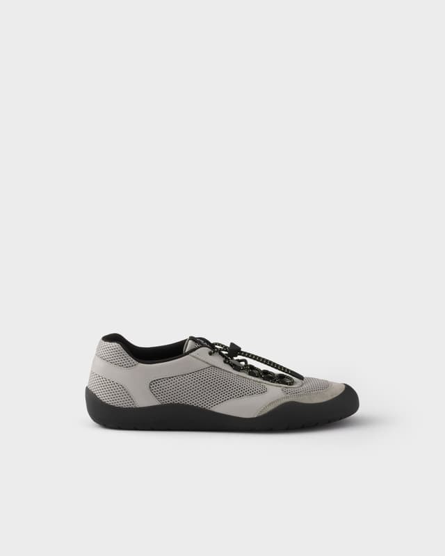 Prada Speedrock leather and mesh fabric sneakers